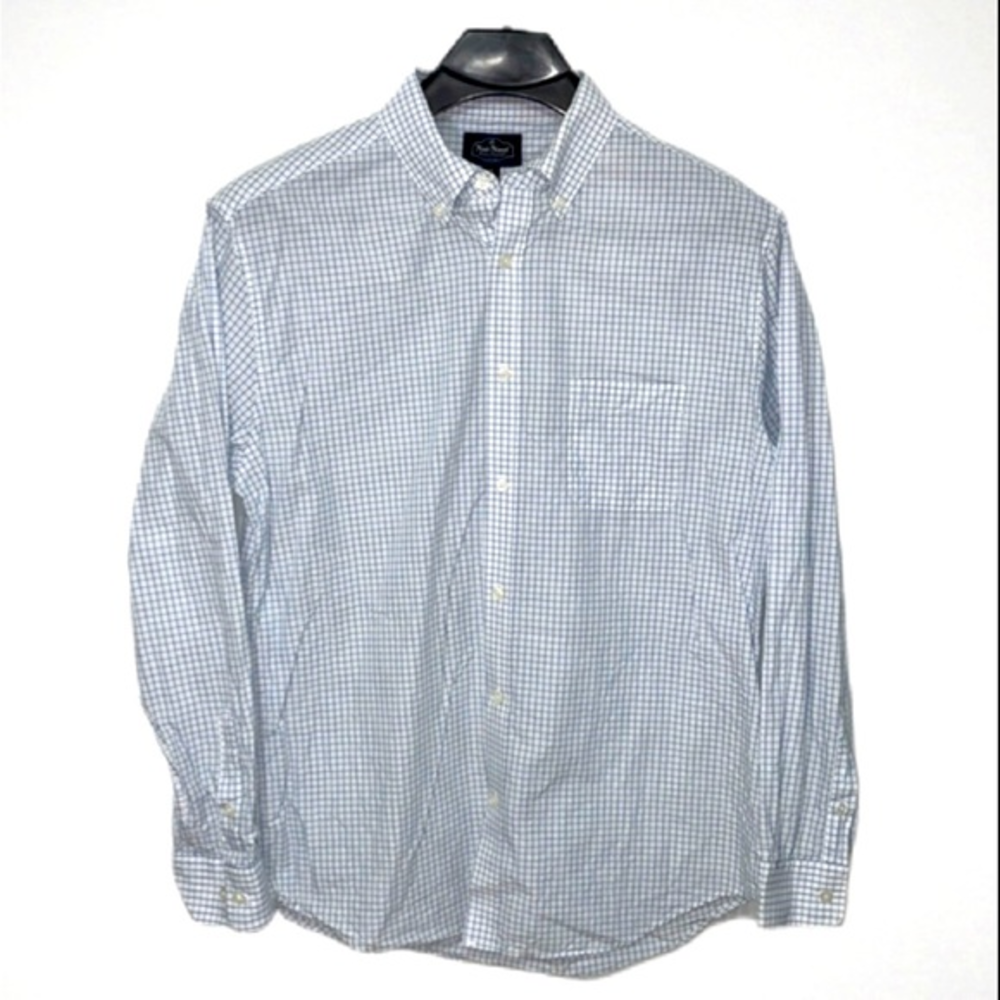 Nat Nast men's XL 100% cotton‎ plaid long sleeve button down shirt. EUD